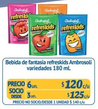 Alvi Bebida de Fantasía Refreskids Ambrosoli Variedades 6 x 180ml oferta