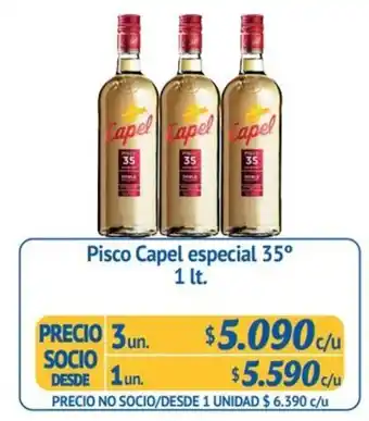 Alvi Pisco Capel Especial 35° 3 x 1L oferta