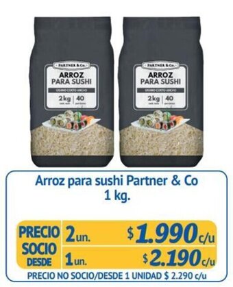 Alvi Arroz para Sushi Partner & Co. 2 x 1kg oferta
