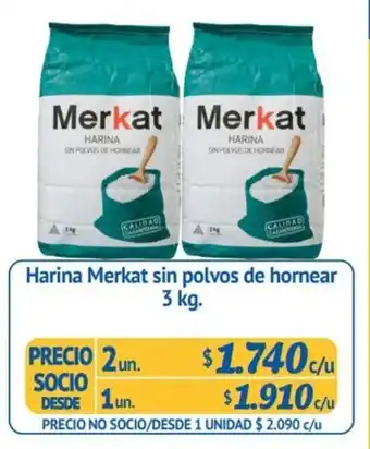 Alvi Harina Merkat sin Polvos de Hornear 2 x 3kg oferta