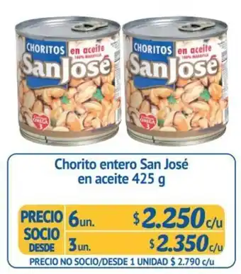 Alvi Chorito Entero San José en Aceite 6 x 425g oferta