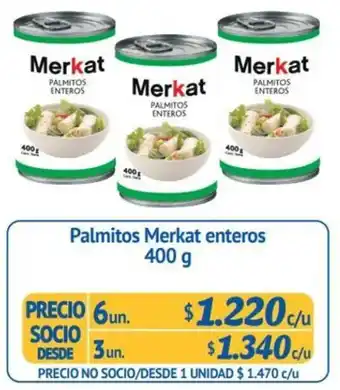 Alvi Palmitos Merkat Enteros 6 x 400g oferta