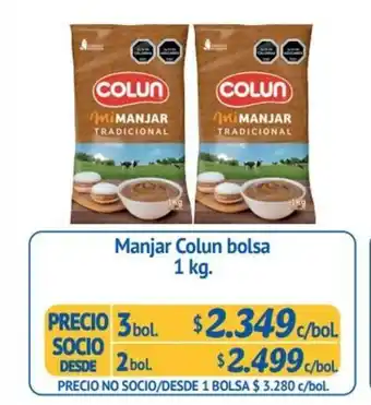Alvi Manjar Colun Bolsa 3 x 1kg oferta