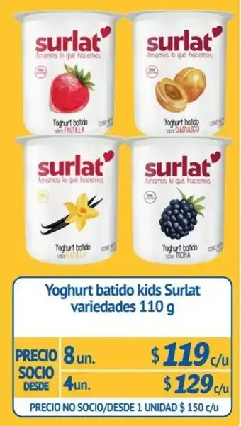 Alvi Yoghurt Batido Kids Surlat Variedades 8 x 110g oferta