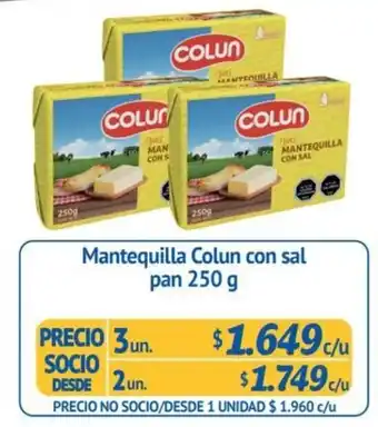 Alvi Mantequilla Colun con Sal Pan 3 x 250g oferta