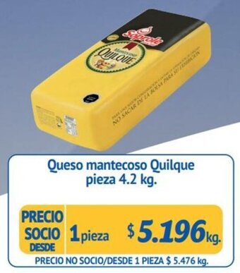 Queso Mantecoso Quilque Pieza 4.2kg