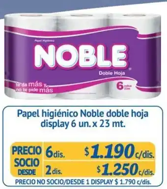 Alvi Papel Higiénico Noble Doble Hoja Display 6 x 6 x 23m oferta