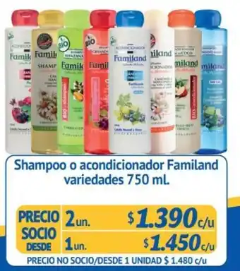 Alvi Shampoo o Acondicionador Familand 2 x 750ml oferta