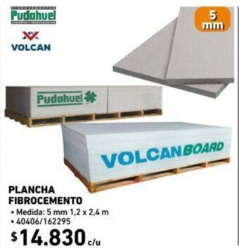 Construmart Plancha Fibrocemento 5mm 1,2 x 2,4m oferta