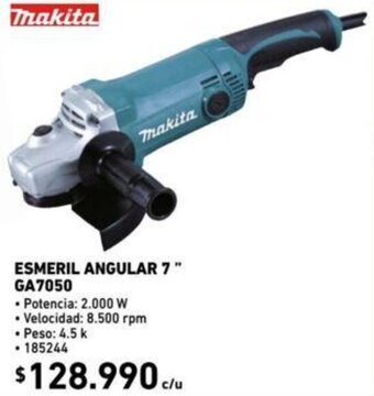 Construmart Makita Esmeril Angular 7" GA7050 oferta