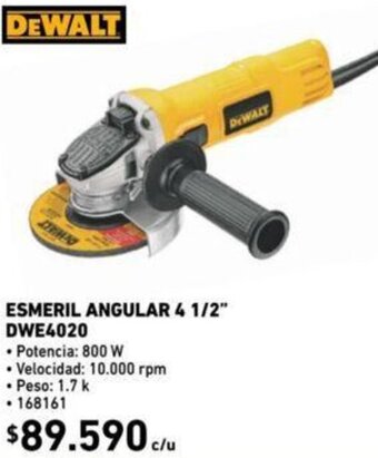 Construmart Dewalt Esmeril Angular 4 1/2" DWE4020 oferta