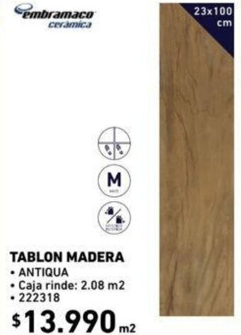 Construmart Tablon Madera 2,08 m2 oferta