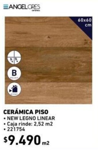 Construmart Cerámica Piso 2,52 m2 oferta