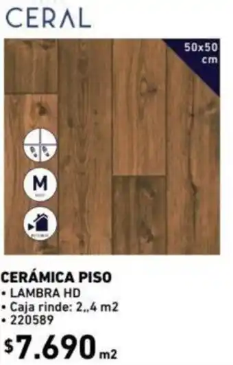 Construmart Cerámica Piso 2,4 m2 oferta