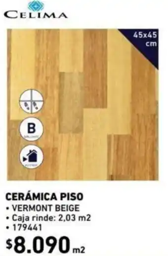 Construmart Celima Cerámica Piso 2,03 m2 oferta