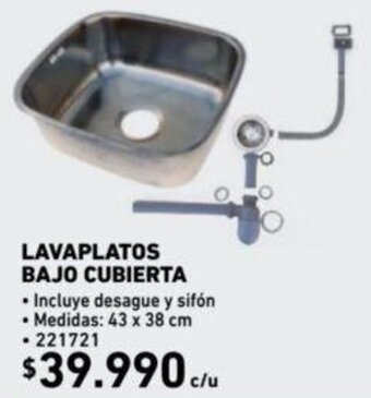 Construmart Lavaplatos Bajo Cubierta 43 x 38cm oferta