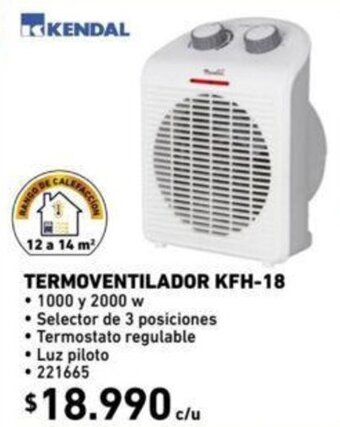 Construmart Kendal Termoventilador KFH-18 oferta