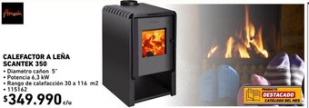 Construmart Calefactor A Leña Scantek 350 oferta