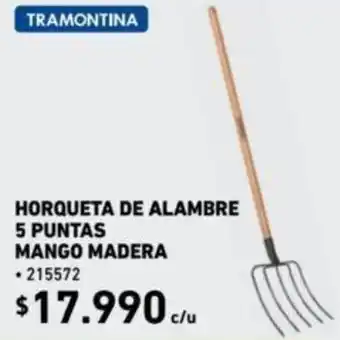 Construmart Horqueta de Alambre 5 Puntas Mango Madera oferta