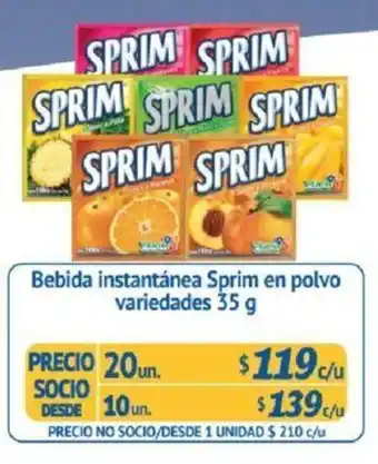 Bebida Instantánea Sprim en Polvo 20 x 35g