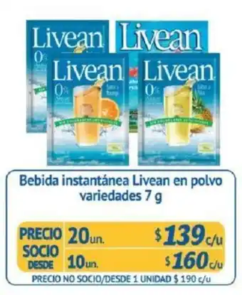 Alvi Bebida Instantánea Livean en Polvo 20 x 7g oferta