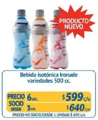 Alvi Bebida Isotónica Ironade 6 x 500cc oferta