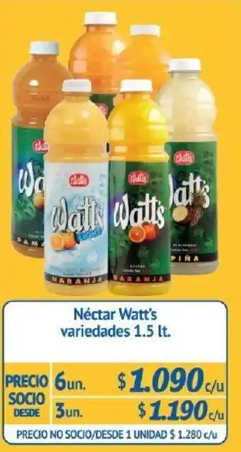 Alvi Néctar Watt's 6 x 1.5lt oferta