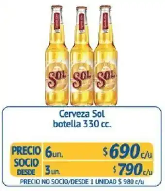 Alvi Cerveza Sol 6 x 330cc oferta