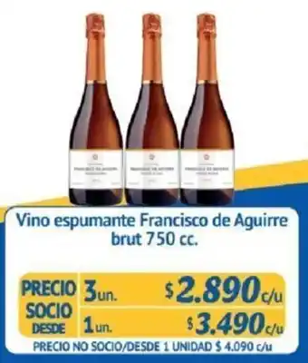 Alvi Vino Espumante Francisco de Aguirre Brut 3 x 750cc oferta