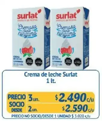 Alvi Crema de Leche Surlat 3 x 1lt oferta