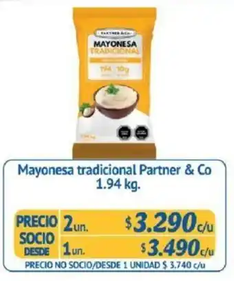 Alvi Mayonesa Tradicional Partner & Co. 2 x 1.94kg oferta