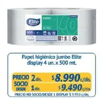 Alvi Papel Higiénico Jumbo Elite Display 2 x 4 x 500mt oferta