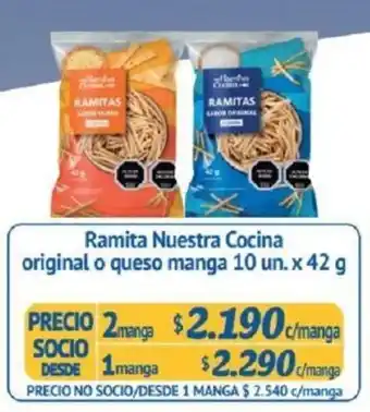 Alvi Ramita Nuestra Cocina Original o Queso Manga 2 x 10 x 42g oferta