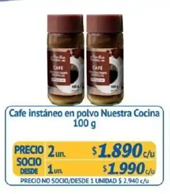Alvi Cafe Instáneo en Polvo Nuestra Cocina 2 x 100g oferta