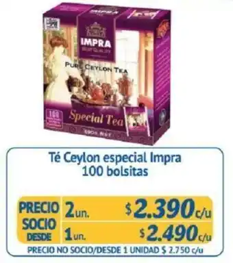 Alvi Té Ceylon Especial Impra 2 x 100 bolsitas oferta