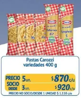 Alvi Pastas Carozzi 5 x 400g oferta