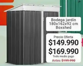 Bodega Jardin 180x162x92 cm Boxshed