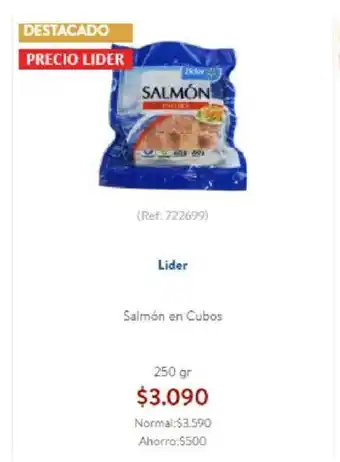 Lider Lider Salmon en Cubos 250gr oferta