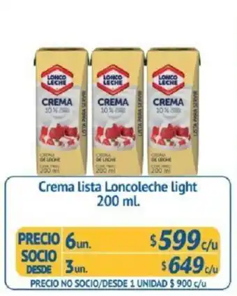 Alvi Crema Lista Loncoleche Light 6 x 200ml oferta