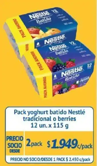 Alvi Pack Yoghurt Batido Nestlé Tradicional o Berries 2 x 12 x 115g oferta