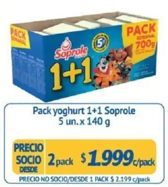 Alvi Pack Yoghurt 1+1 Soprole 2 x 5 x 140g oferta