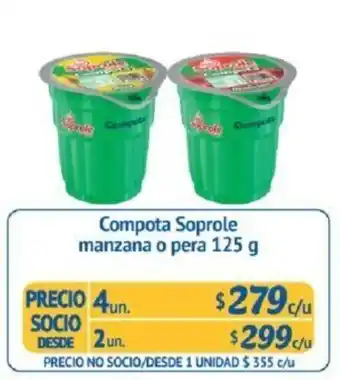 Alvi Compota Soprole Manzana o Pera 4 x 125g oferta