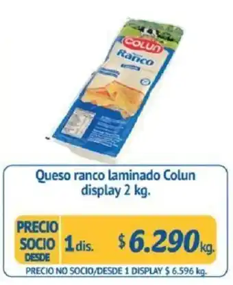 Alvi Queso Ranco Laminado Colun 2kg oferta