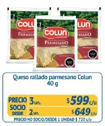 Alvi Queso Rallado Parmesano Colun 3 x 40g oferta