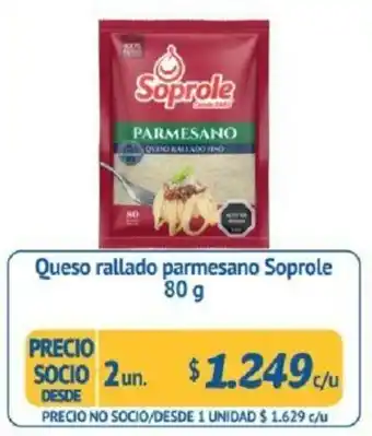Alvi Queso Rallado Parmesano Soprole 2 x 80g oferta