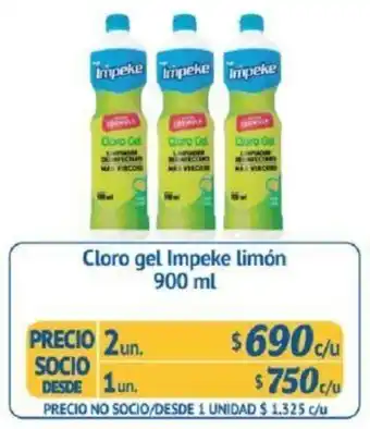 Alvi Cloro Gel Impeke Limón 2 x 900ml oferta