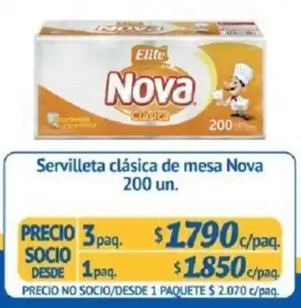 Alvi Servilleta Clásica de Mesa Nova 3 x 200 un. oferta