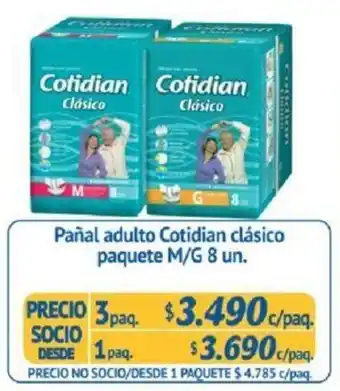 Alvi Pañal Adulto Cotidian Clásico M/G 3 x 8 un. oferta