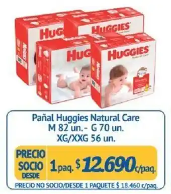 Alvi Pañal Huggies Natural Care M-82, G-70, XG/XXG-56 un. oferta