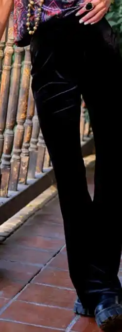 Pantalon flare velvet